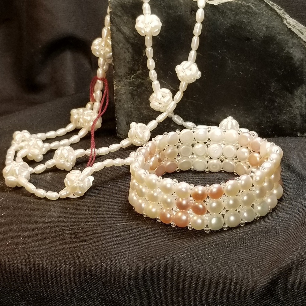 Pearls Necklace  & Bracelet set